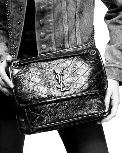 ysl niki brown|Saint Laurent Niki Medium Flap YSL Shoulder Bag in Leather.